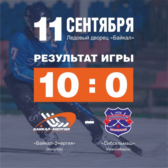 "Байкал-Энергия" - "Сибсельмаш" 10:0